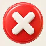 Ícone vermelho de impedido