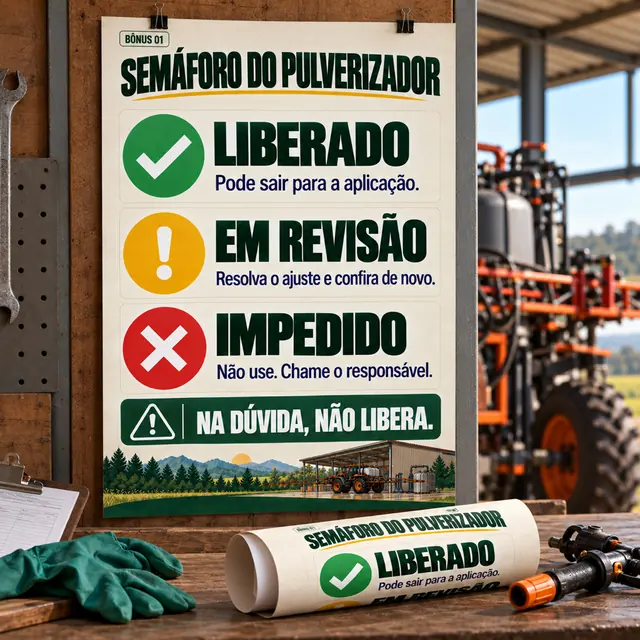 Cartaz do Semáforo do Pulverizador